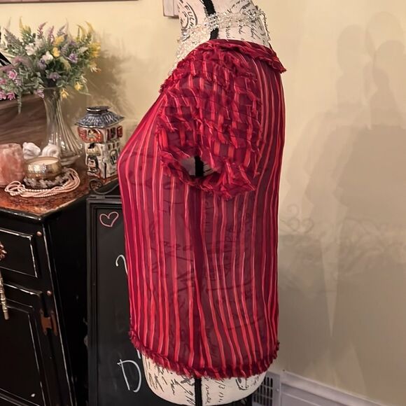 Marc Jacobs 💯 SILK Blouse Sz 2 sheer top - Picture 7 of 10